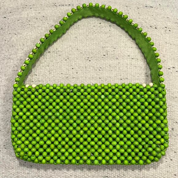 NWT YMC - Beaded Shoulder Bag One Size - Green, Yellow - Picture 2 of 4